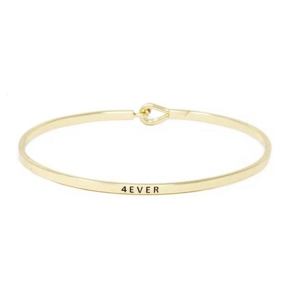 4EVER MESSAGE BRACELET  GOLD